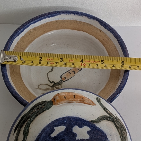 Easter Studio Pottery lidded cheese dish bunny handle Ceramic Easter Carrot - Picture 8 of 12